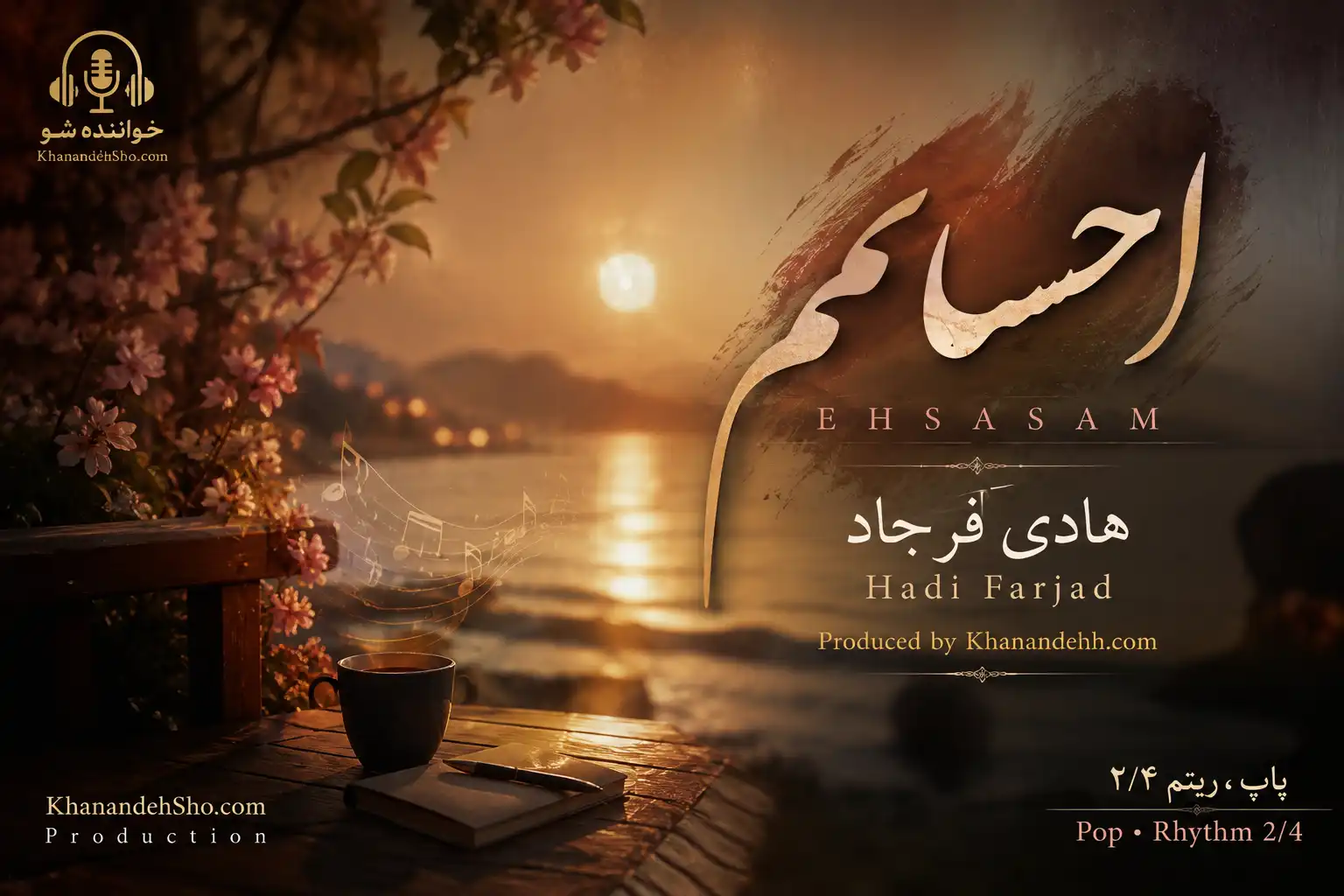 آهنگ احساسم در سبک پاپ تولید شده در خواننده شو ، خدمات آهنگسازی، شعر، ملودی، تنظیم، میکس و مسترینگ در استودیو آنلاین خواننده شو